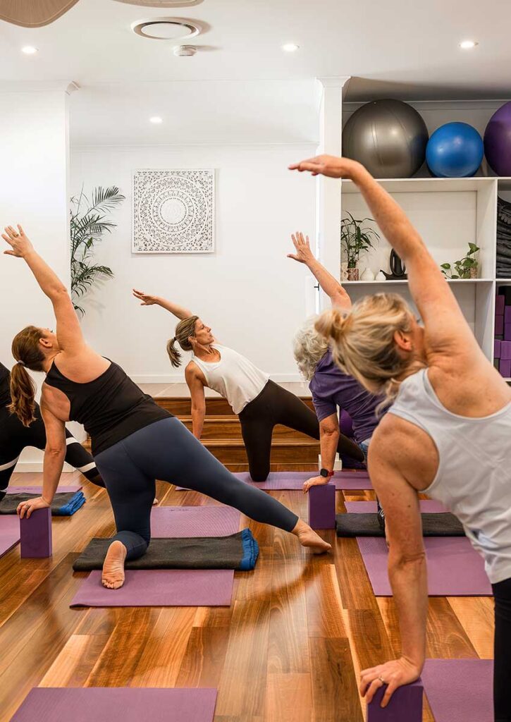 Yoga 4 Life Brighton group yoga class in session