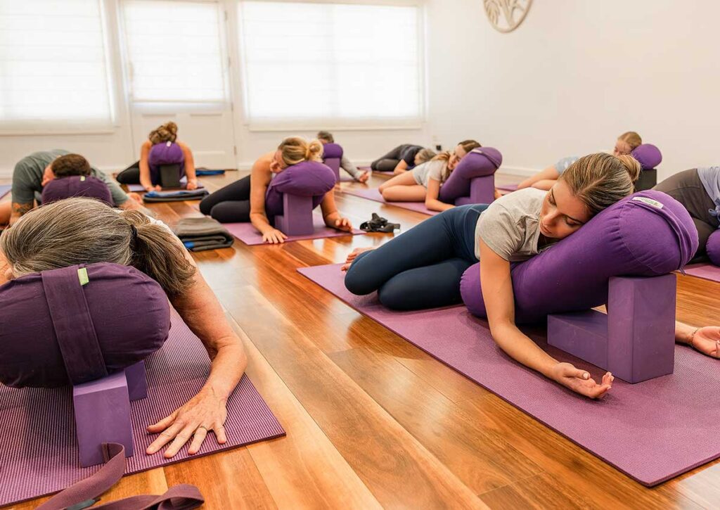 Yoga 4 Life Brighton group yoga class in session
